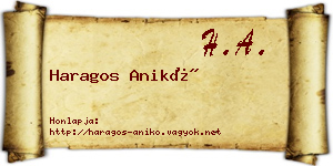 Haragos Anikó névjegykártya